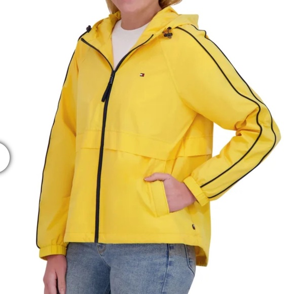 Tommy Hilfiger Jackets & Blazers - Tommy Hilfiger Yellow Hooded Windbreaker Jacket M, L, XL NWT